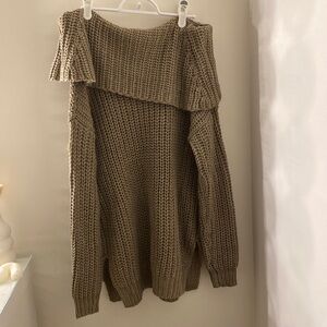 Fashion Nova Jersey Girl Sweater -Camel- Women’s size: Small NEVER WORN- Tags On